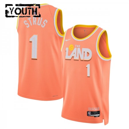 Camiseta Niños Cleveland Cavaliers Max Strus 2025-26 Nike City Edition Naranja Swingman Camiseta Niños Cleveland Cavaliers Max Strus 2025-26 Nike City Edition Naranja Swingman